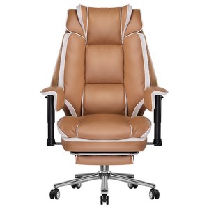 벤트론스 침대형 중역의자 하중150KG 게이밍 의자 컴퓨터 사무용 가죽의자 리클라이너 160도 틸팅조절 발받침대 2D팔걸이