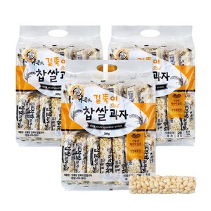 엉클팝 길쭉이 찹쌀과자 300g, 3개