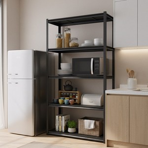 체인지업 5단 철제선반 주방 수납장 전자레인지 선반 베란다선반 조립식 다용도 정리 수납 진열
