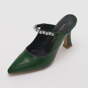 헤븐슈즈 여성 헬리애 큐빅 스트랩 뮬 힐