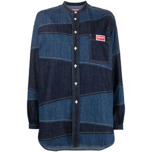 겐조 파리 패치워크 데님 셔츠, 블루계열, Standard XS