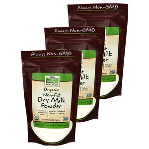 나우푸드 논-팻 드라이 밀크 파우더, 340g, 3개