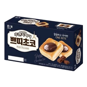 헤이즐넛 초코크림을 올려 입안 가득 고소한 해태 후렌치파이 쁘띠초코(사탕증정), 179g, 1개