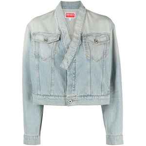 겐조 페이디드 이펙트 크롭 데님 재킷, 블루계열, Standard S