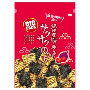 Maruka Food Expenses Rich Series 기슈산 매실과 붉은 차조기 향이 나는 바삭바삭한 김 튀김 스낵 대용량, 80g, 1개