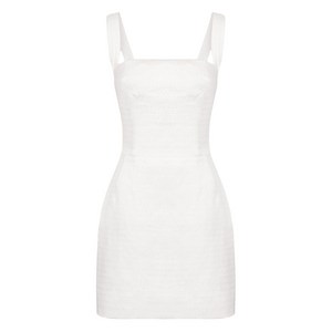 돌체앤가바나 미니 스트레치 매트 드레스, 화이트계열, Italy 44(KR 66)