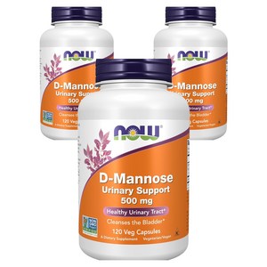 나우푸드 D-마노스 500mg 베지 캡슐, 120정, 3개