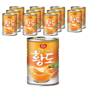 동원 황도 슬라이스 복숭아 통조림, 400g, 36개