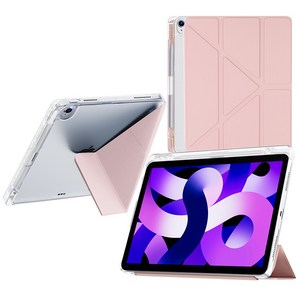 JAMJAKE 스마트 커버 Y형 아이패드 케이스 펜슬 수납 반투명 태블릿PC 보호케이스