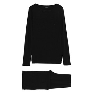 엠포리오아르마니 긴소매 파자마 세트, 블랙계열, S(KR 55)