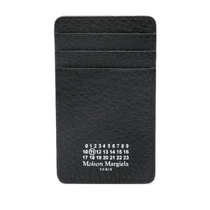 메종 마르지엘라 포 스티치 프린트 레더 카드홀더