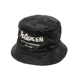 알렉산더맥퀸 로고 프린트 버킷 햇