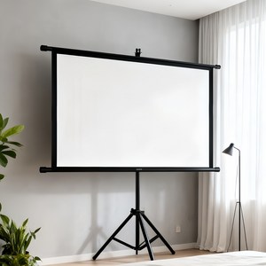 고화질 프로젝터 빔스크린 가정용 스탠드 삼각대 일체형 와이드 캠핑 빔스크린 16:9