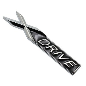 3D 입체 X DRIVE 엠블럼 BMW 엑스드라이브 메탈앰블럼 내 차 꾸미기 차량용품, 1개