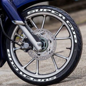 그리븐 2세대 혼다 슈퍼커브110 전용 타이어 휠 레터링 스티커 데칼, 테이프방식, B타입 (글자+일자라인), 선택안함
