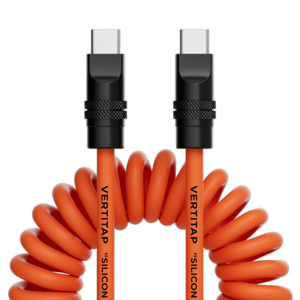 버티탭 실리콘 스프링 케이블 Cto C타입 고속충전 240W AtoC타입 꼬임방지 1.5m