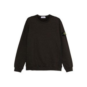 스톤 아일랜드 로고 패치 크루 넥 스웨트셔츠