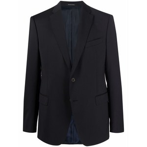 엠포리오아르마니 슬림 핏 싱글 브레스티드 블레이저, 블랙계열, Italy 52(KR 105)