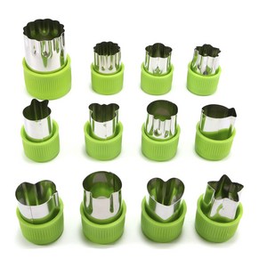 Yiye 스테인리스 스틸 쿠키커터 12종 세트 QH001