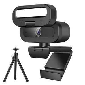 RUNDX 4K 웹캠 화상회의 마이크내장 컴퓨터 카메라 + 삼각대 세트