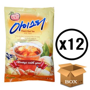 대호 복숭아 아이스티 고형차, 1kg, 1개입, 12개