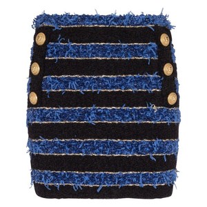 발망 버튼 디테일 펜슬 스커트