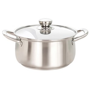 SoBuy 가정용 대용량 스테인리스304 양수냄비, 실버, 26cm, 1개