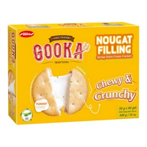 GOOKA NOUGAT FILLING 구카 누가 필링 크래커, 400g, 2개