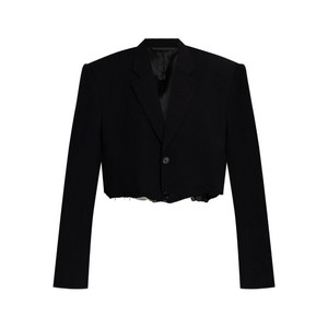 발렌시아가 노치드 라펠 싱글 브레스티드 블레이저, 블랙계열, France 38(KR 66)
