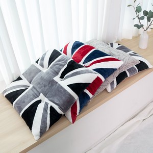 코지파파 국내산 부드러운 극세사 사각 방석 45X45 유니언잭 플로라