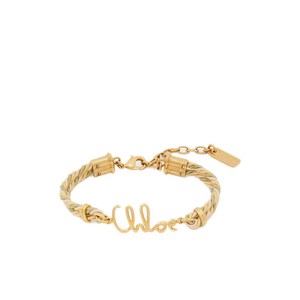 끌로에 플라주 로고 장식 브레이디드 브레이슬릿