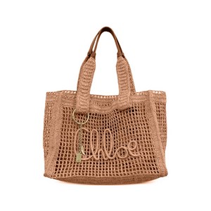 끌로에 오픈워크 로고 토트 백