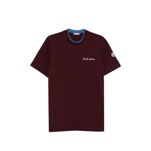 몽클레르 로고 자수 티셔츠, 바이올렛/보라계열+블루계열, Standard S(KR 92-175)