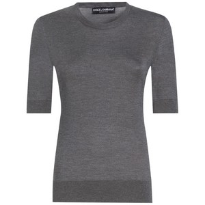 돌체앤가바나 라운드 넥 니트 탑