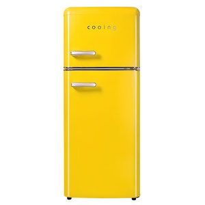 쿠잉전자 레트로 115L 2도어 냉장고 방문설치