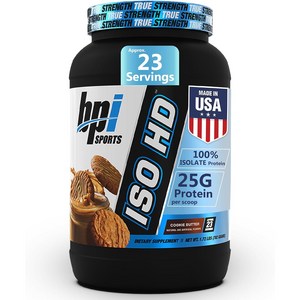비피아이스포츠 아이소 HD 퓨어 아이솔레이트 프로틴 쿠키 버터, 782g, 1개