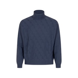 엠포리오아르마니 아이콘 텍스처 롤 넥 스웨터, 블루계열, Standard M(KR 100)