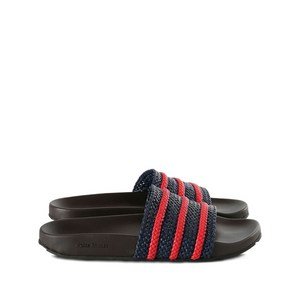 아디다스 X 웨일즈 보너 아딜렛 슬라이더 샌들, US men 7(KR 250), 블루계열+레드계열