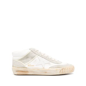 골든 구스 가죽 미드 스타 스니커즈, Italy 40(KR 265), 화이트계열+블루계열