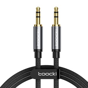 Toocki 툭키 3.5mm 3극 AUX 스테레오 케이블, 희색, 3m, AUX 케이블, 1개