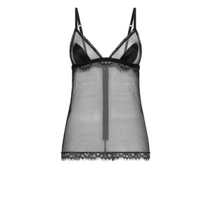 돌체앤가바나 레이스 디테일 시스루 캐미솔 탑, 블랙계열, Italy 2
