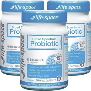 라이프스페이스 보드 스펙트럼 프로바이오틱스 320억 CFU 하드 캡슐, 60정, 3개