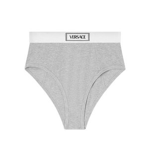 베르사체 로고 웨이스트 파인 골지 팬티, 그레이계열, Numeric 4