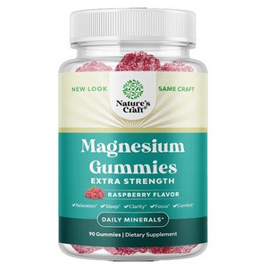 네이처스크래프트 마그네슘 엑스트라 스트렝스 구미 라즈베리 맛, 90정, 1개