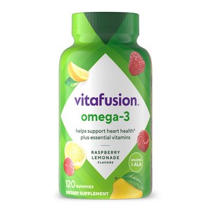 비타퓨전 오메가-3 패티 애시드 100mg 내추럴 베리 레모네이드 구미, 120정, 1개
