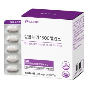 칼륨 부기 1500 밸런스, 120정, 1박스