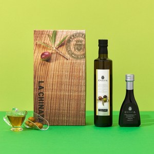 [공식] 라치나타 보니또세트 1호 (엑스트라버진 클래식+발사믹), 1개, 500ml, 올리브오일클래식500ml, 무화과발사믹150ml