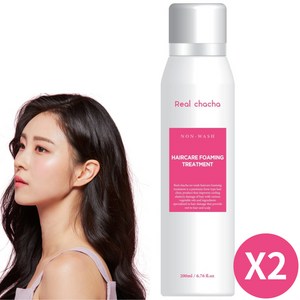 리얼차차 1분케어 노워시 헤어 트리트먼트 손상모 셀프 클리닉 머리영양제, 2개, 200ml