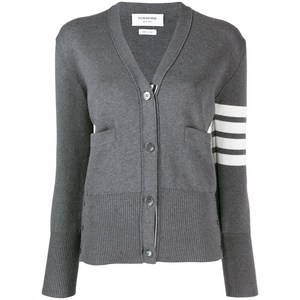 톰 브라운 4 바 스트라이프 V넥 가디건, 그레이계열, Italy 40(KR 55)