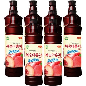 광야식품 복숭아홍차 베이스 아이스티 970ml, 10개